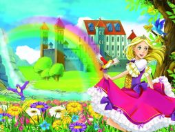 Фреска Принцесса в поле цветов