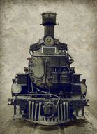Фреска ретро локомотив