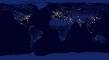 Фотообои Ночные огни Земли