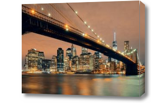 Картина Вечер на Бруклинском мосту